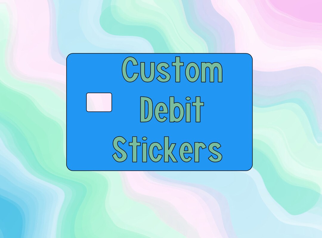 Personalized Debit Card Personalized Vinyl Sticker Debit Card Protector ...