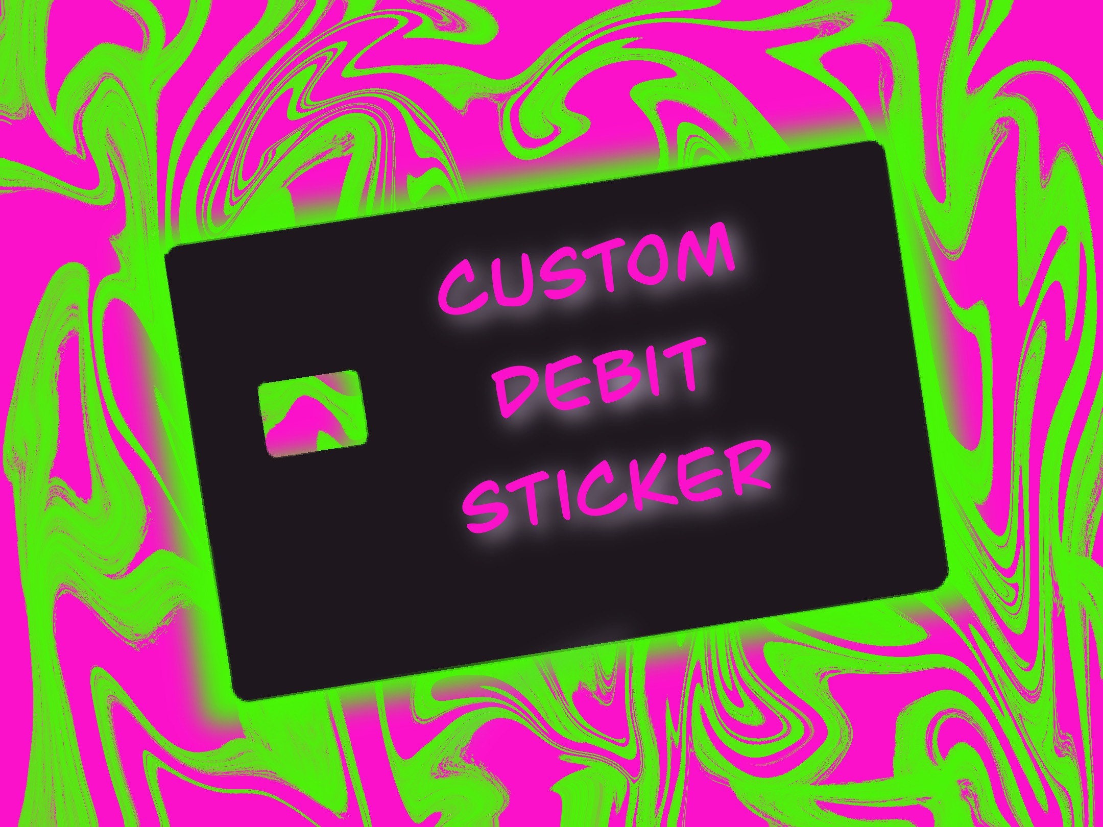Personalized Debit Card Personalized Sticker Debit Card Etsy