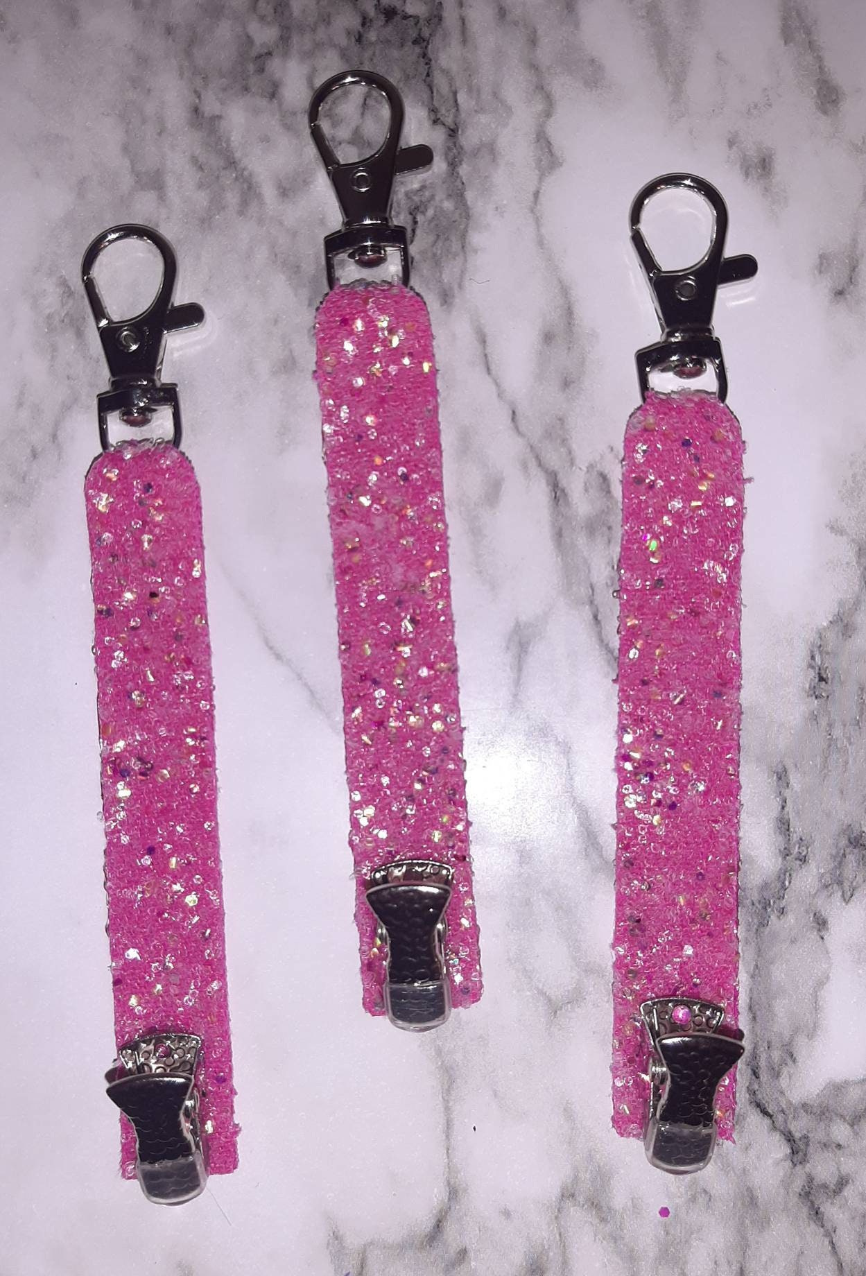 Pink Glitter Mellen Grabber Keychain Card Puller for Long - Etsy