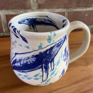 Wellerman Mug : Humpback Whale Ceramic Handmade Ocean