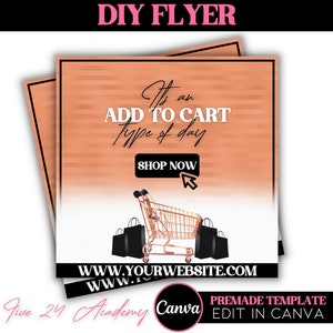 DIY カートに追加 チラシ、DIY、チラシ、Canva、既成テンプレート、カートに追加