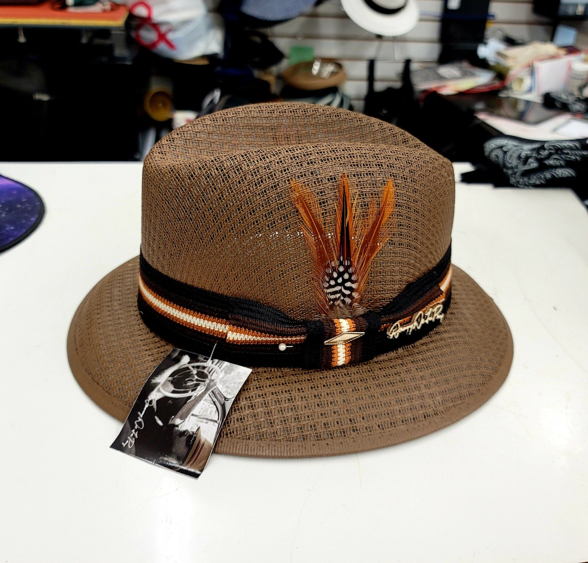 dadondesign handarbeit fancy hat Bendrick Fedora Wool Hat by Alfonso D main image 4