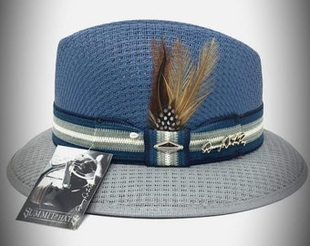 Danny De La Paz signature Two Tone Blue and Gray Lowrider Hat