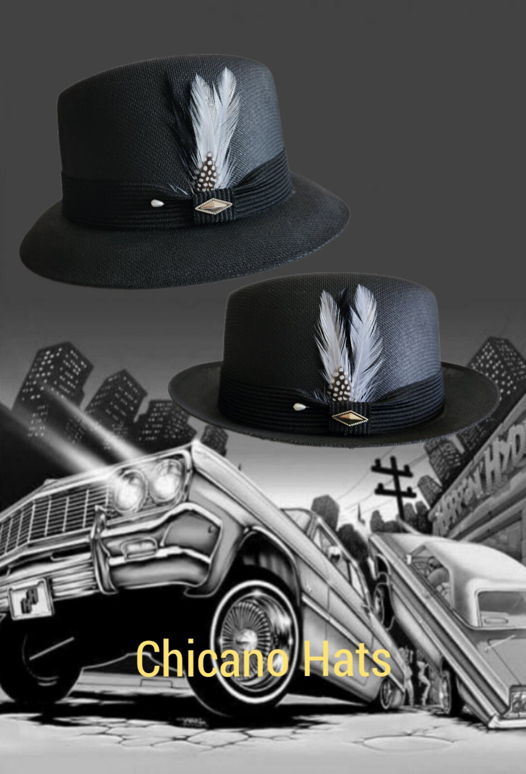 アウトレット ガルシア HAT【61】ローライダー チカーノ ウエストコースト灰 アウトレット ガルシア HAT【61】ローライダー チカーノ