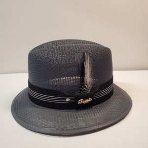 Classic Traditional Garcia Oxford Gray Fedora Lowrider