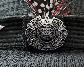 Aztec Calendar lapel pin