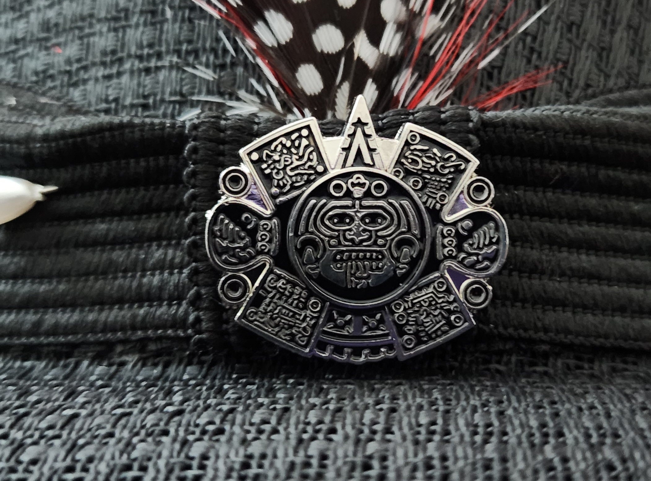 Aztec Calendar lapel pin