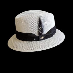 White lowrider fedora Chicano hat