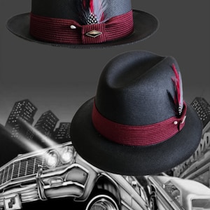 Banda Goldline Black/Borgoña Fedora Lowrider abatible hacia arriba o hacia abajo