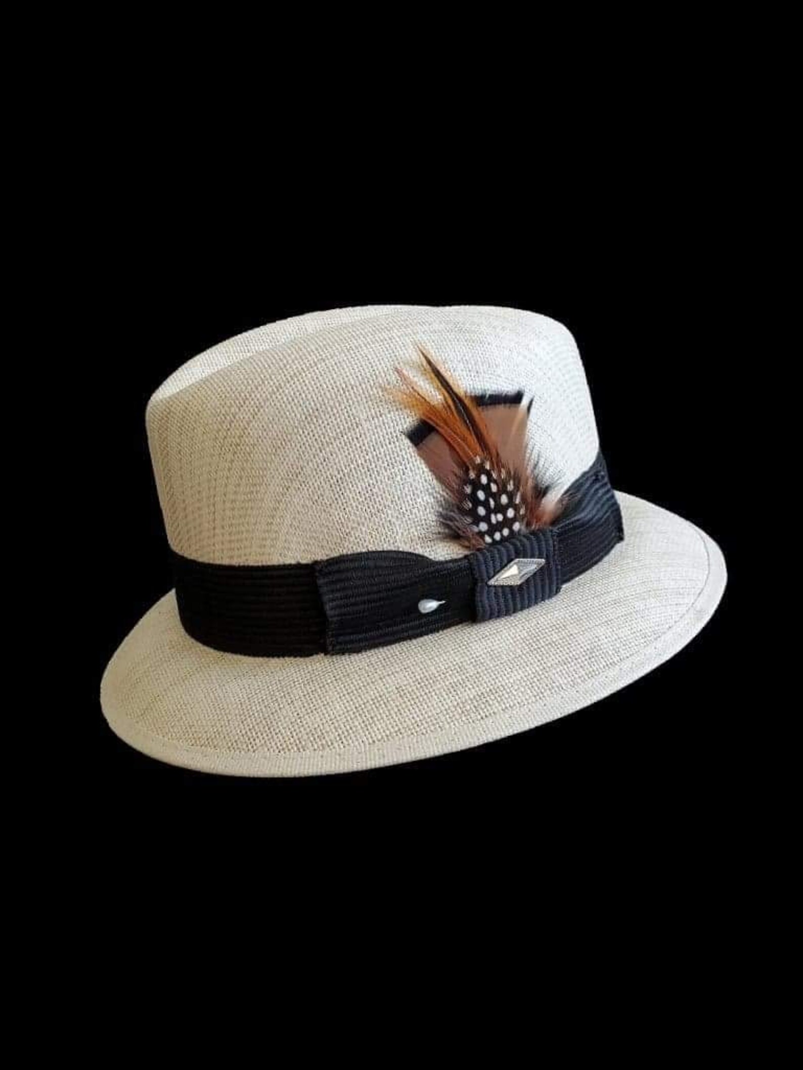 Classic off White Wood Lowrider Derby Fedora Hat Etsy