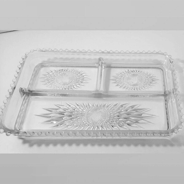 Glass Relish Tray Etsy