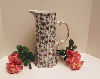 Elegant Water Pitcher Red Roses Pottery by Cheri Blum Elegant Water Pitcher Red Roses Pottery by Cheri Blum