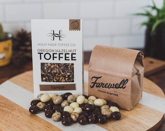 Coffee Toffee Gift Set - Award Winning Hazelnut Toffee, Made in Oregon