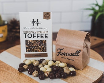 Coffee Toffee Gift Set - Award Winning Hazelnut Toffee, Made in Oregon