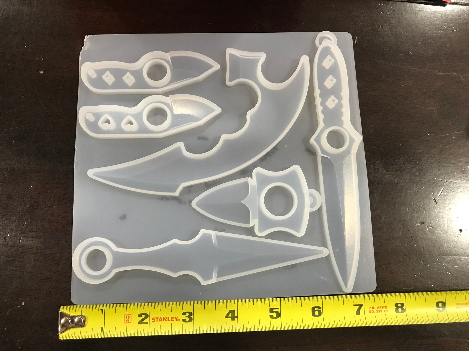 SelfDefense Keychain Resin Mold 6 Different Crystal Molds Etsy