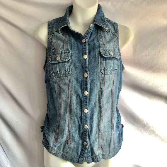 Denim Vest Jean Jacket | Etsy