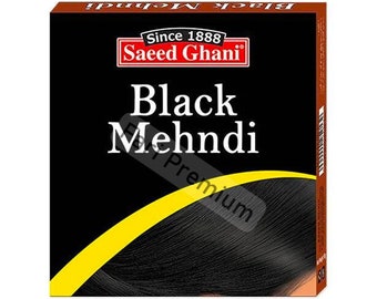 Black Mehndi Henna Amla Aritha Sikakai Powder 10g box Natural Organic Chemical-Free Saeed Ghani USA