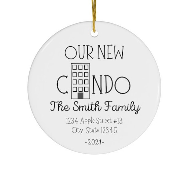 Our New Condo Ornament #30 | Couples New Condo | New Home | Family Home | Housewarming Gift | Christmas Gift | Ceramic Ornaments