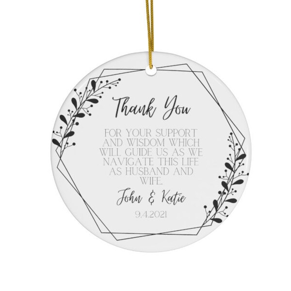 Wedding Thank You Card From Grooms Parents to Brides Parents Etsy