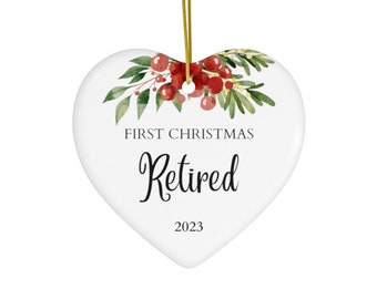 Retirement Gift | Retired 2023 | Keepsake Gift | Gift for Retiree | Retirement Party | Ceramic Ornaments