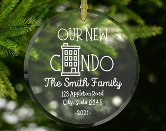 Our New Condo Ornament #126 | Couples New Condo | New Home | Family Home | Housewarming Gift | Christmas Gift | Glass Ornaments