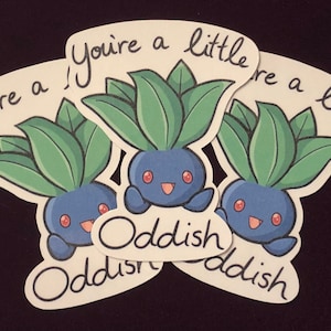Oddish Pun Vinyl Sticker
