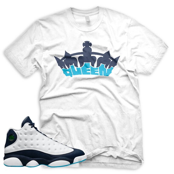 Sneaker Shirt Jordan 13 Retro Obsidian Powder Blue Match | Etsy UK