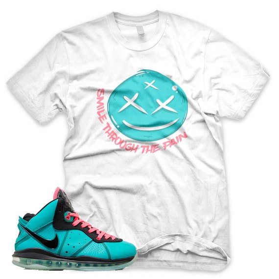 para Dormido Desafío Sneaker Shirt Nike LeBron 8 South Beach Teal Match SMILE - Etsy España