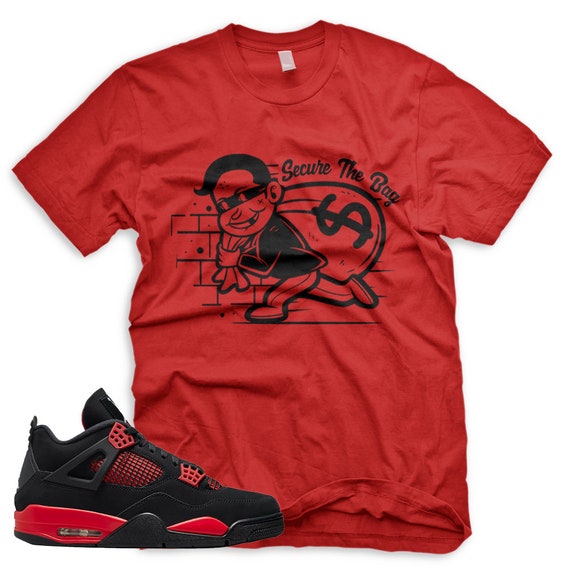 Camisa Sneaker Air Jordan 4 Red Thunder Match SECURE THE -