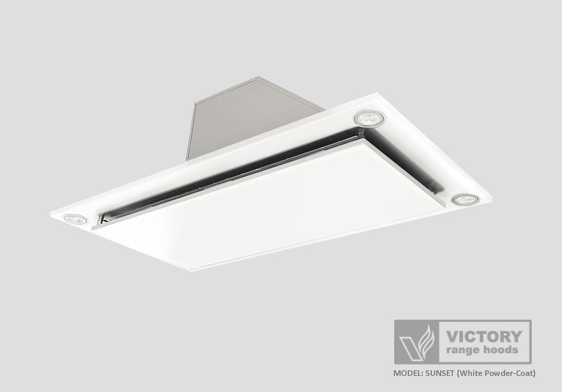 White Flush Mount Ceiling Range Hoods Victory Sunset Etsy