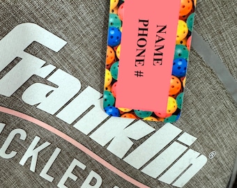 Personalized Pickleball Bag Tag | Custom Sports ID | Available in  3 Styles | Sports Gift
