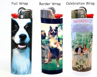 Photo Quality Lighter Wrap | Personalized Photo Lighter Wrap | Custom Lighter Decal |Fits Bic Lighters| Smokers Gifts| Wrap Only