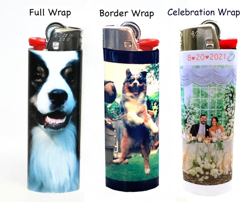 Photo Quality Lighter Wrap | Personalized Photo Lighter Wrap | Custom Lighter Decal |Fits Bic Lighters| Smokers Gifts| Wrap Only 