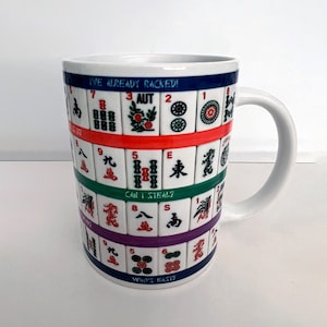15 oz Mahjong Mug With Sayings | Mahjong Mug | Mahjong Gift | Mahjong Game | Funny Mahjong Mug | Holiday Gift |