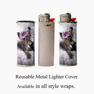 Reusable Metal Photo Lighter Cover | Photo Lighter Sleeve |Customized  Metal Lighter Cover| Smokers Gift | Lighter wrap Cover| Photo Quality