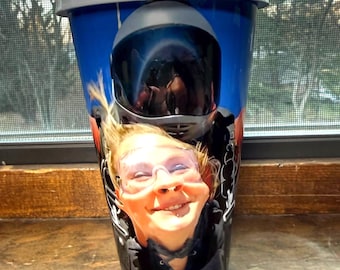 Custom Photo Coffee Travel Cup | 16 oz Reusable BPA Free | Logo Travel Cup
