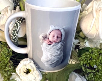 Personalized Photo Mug | 15 oz Custom Ceramic Mug | Personalized Gift Mug | 3 Styles | Can Add Text