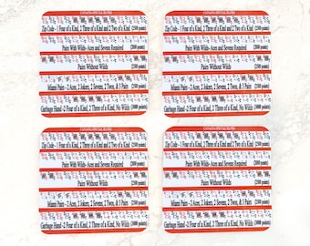 Special Hand Canasta Coaster Set with Cork Bottoms  | Set of 4 | Available in3 Different Colors