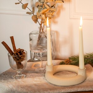 Concrete Candle HolderTaper Candle HolderDouble Candlestick image 5