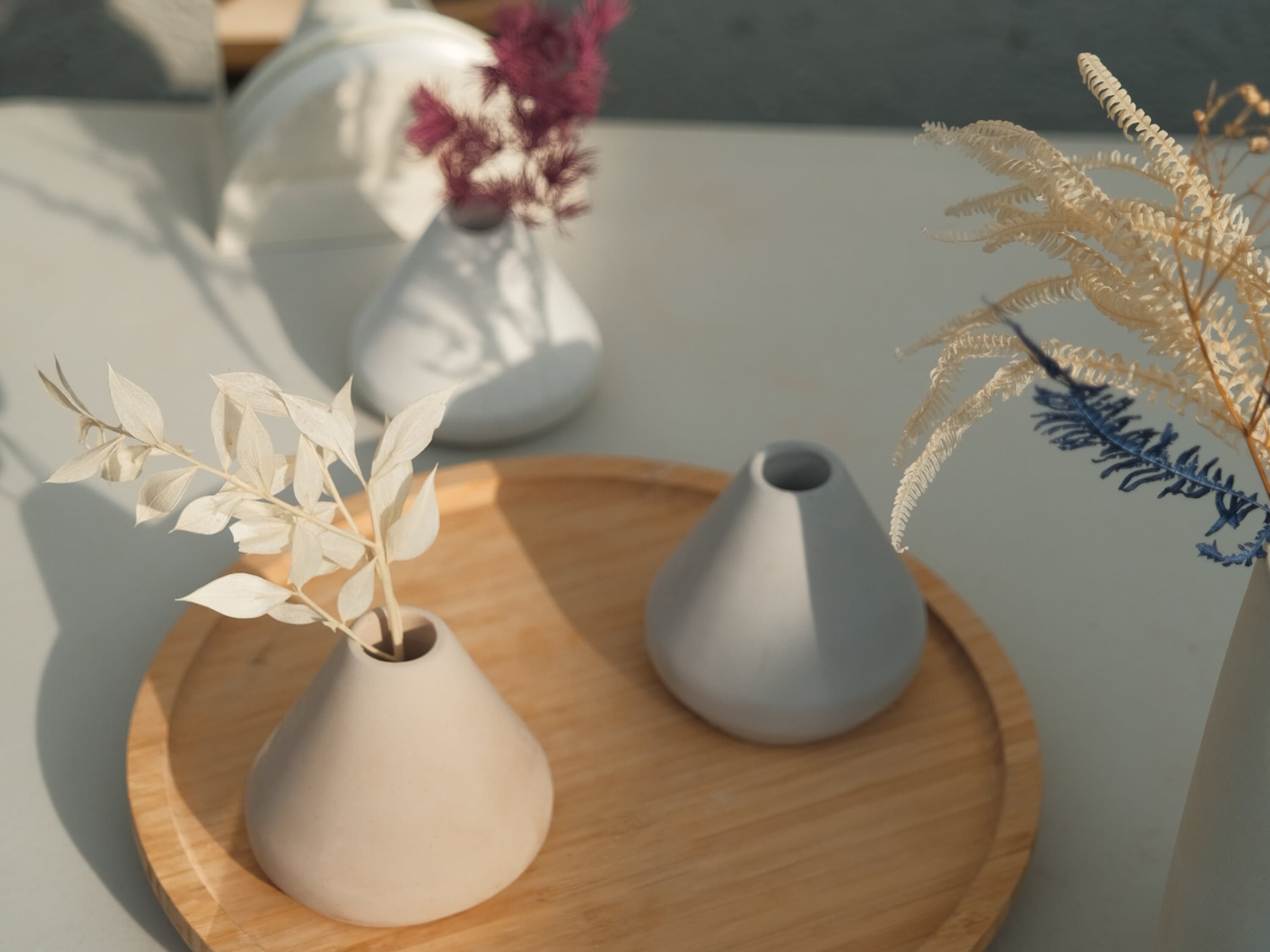 | de Navires Aelis Vase en Béton| Décor Béton Minimaliste | Petit Porte-Bouquet à Bourgeons Décorati