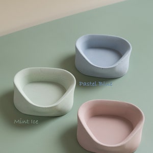 Cecille Mini Tray Concrete Trinket Tray Decorative Cement Tray Irregular Tray Multi-Color Concrete Pastel Asymmetrical TrayRing Dish image 9