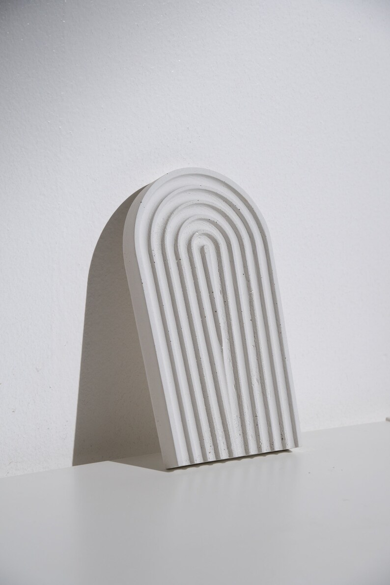 Bandeja de hormigón/Bandeja de cemento/Bandeja decorativa/Bandeja de arco iris/Bandeja de hormigón de arco/Decoración minimalista/Bandeja de baratijas/Decoración moderna para el hogar/Nuevo regalo para el hogar Fresh cotton