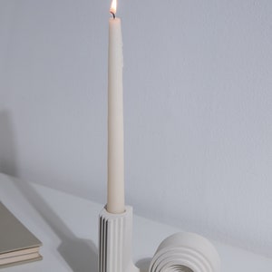 Concrete Taper Candle HolderNordic Candlestick HolderWavy Candle stick HoldersModern Concrete DecorMinimalist Home DecorNew Home Gift image 2