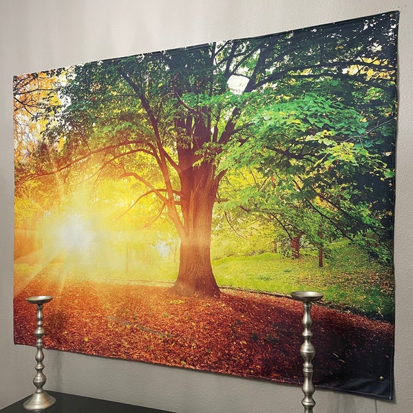 KaiSha Tapestry Wall Hanging Forest Tree Life Scenic Décor Trendy Art Bedroom Aesthetic Photo Backdrop Bedroom Nature Background Landscape