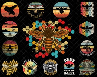 Download Retro Beekeeper Png Retro Bee Honey Shirt Bee Lover Beekeeper Gift Vintage Save The Bees Bumblebee Honey Bee Digital File Vintage Bumblebee Prints Art Collectibles Vadel Com