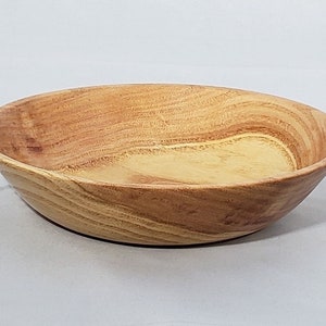 One of a Kind Hand Turned Ash Wooden Bowl