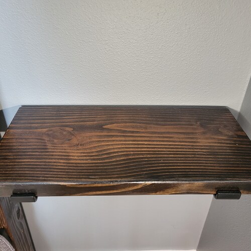 Rustic Farmhouse Floating Bedside Table Metal Bracket Etsy