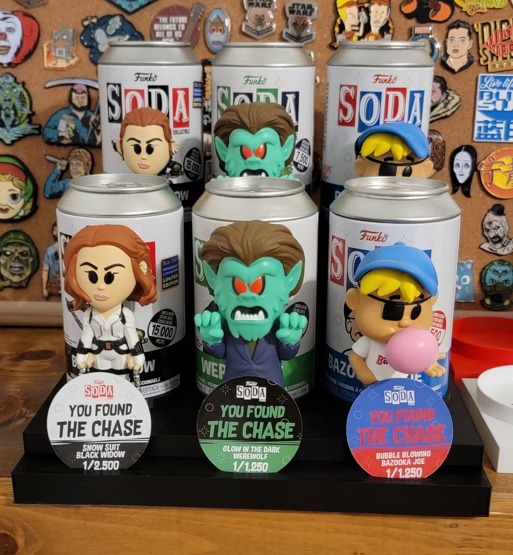 Funko Soda Display for 6 sodas.