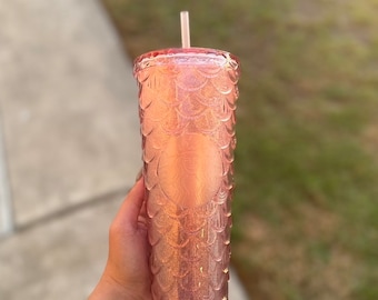 Starbucks 2022 China Anniversary Pink Colorful Gradient Scale 24oz Tumbler Cup