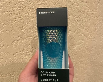FREESHIP! Starbucks Studded blue ombre keychain 2023
